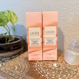 Laura Geller Balance-n-Glow Hydrating Liquid Foundation - Porcelain 2 PACK $60